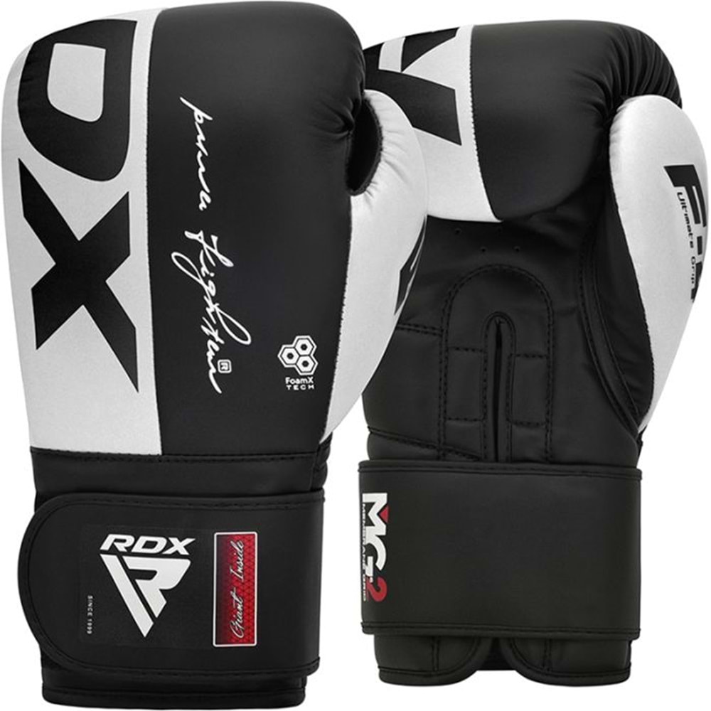 RDX REX F4 BOKS ELDİVENİ - BEYAZ/SİYAH - 12 OZ - RDX0001-BEYAZ/SİYAH-12 OZ